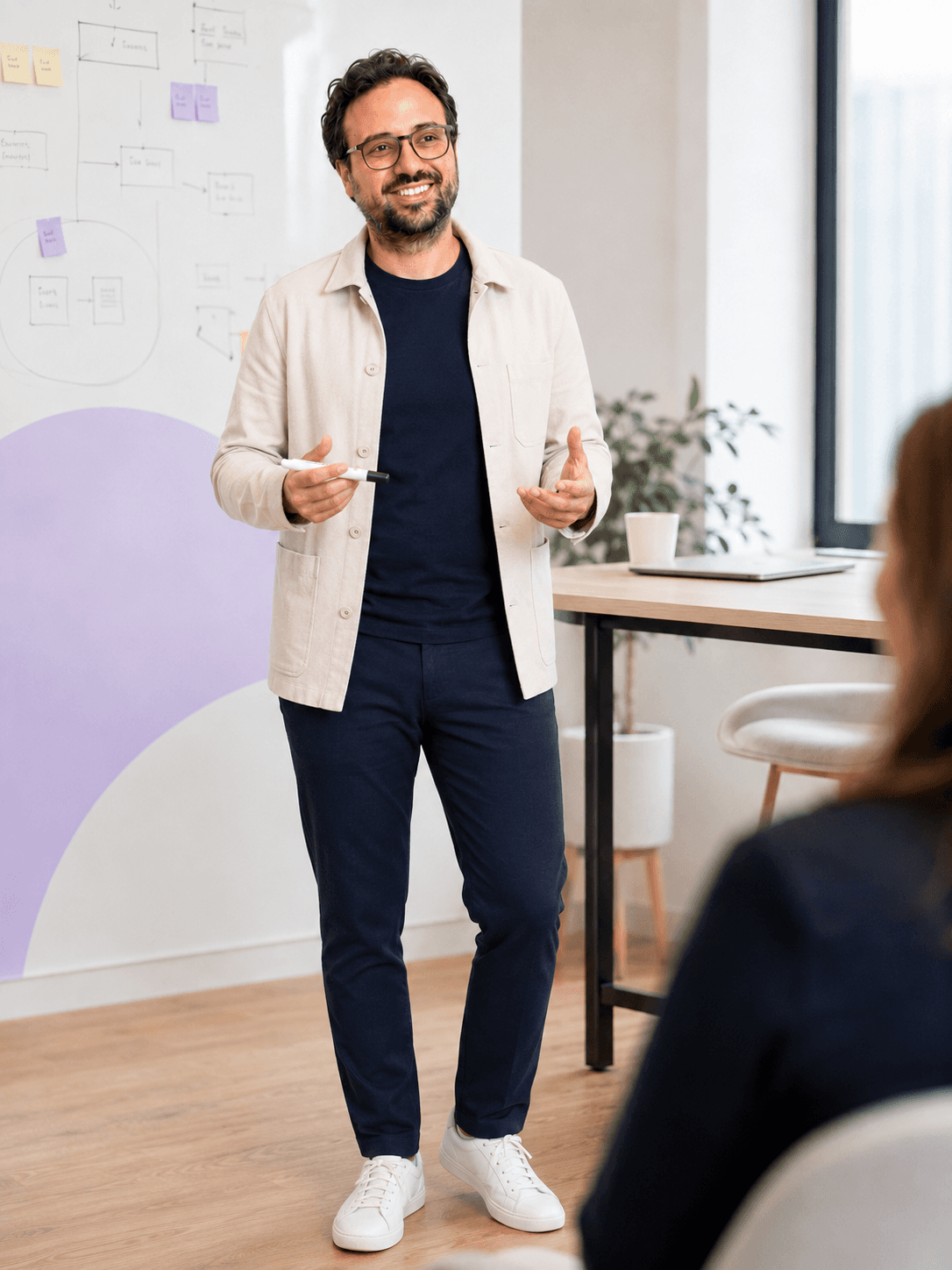 Andrea Giugliano in einer modernen Consulting- und Facilitation-Situation
